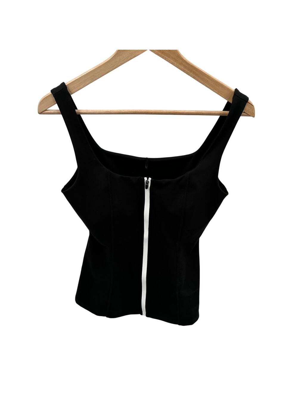 Grrrl NWT Amanda Black Zipup Active Tank Bra  // M
